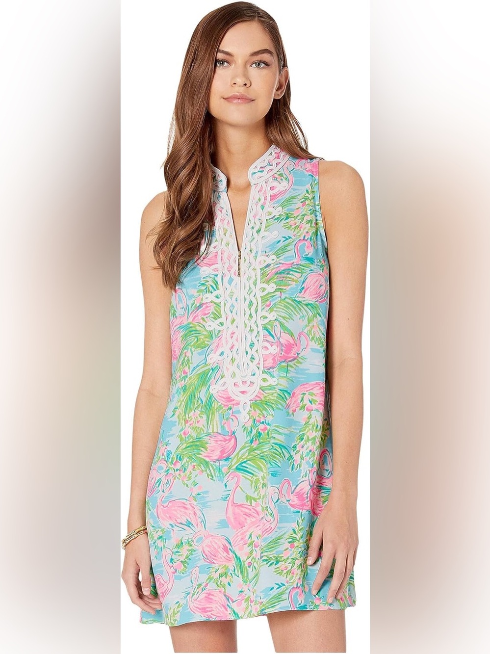 Lilly Pulitzer Jane Shift Dress Floridita Flamingo Print Sleeveless Womens 16 - Picture 7 of 8